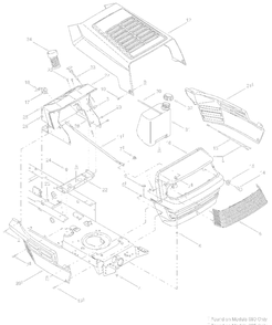Hood Style 0 And 5 Diagram and Parts List for 13AD695G700 2004 Yard Machines Lawn Tractor